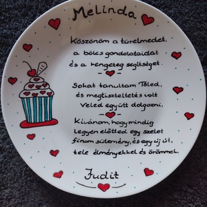 Egyedi kérésre készült süteményes tányér  - Meska.hu