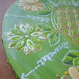 Élet Virága mandala -30cm- - művészet - festmény - akril - Meska.hu