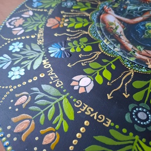 Női teremtő mandala - művészet - festmény - akril - Meska.hu