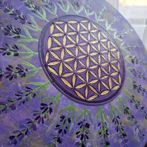 Levendulás élet virága mandala - művészet - festmény - akril - Meska.hu