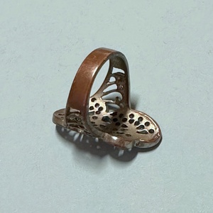 Antik kézműves ezüstözött bronz köves gyűrű 17,5 mm - ékszer - gyűrű - többköves gyűrű - Meska.hu