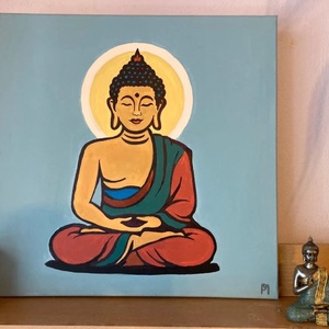 Buddha - festmény - Meska.hu