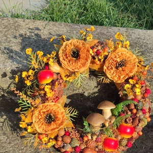 Nagy őszi ajtódísz - otthon & életmód - dekoráció - ajtó- és ablak dekoráció - ajtódísz & kopogtató - Meska.hu