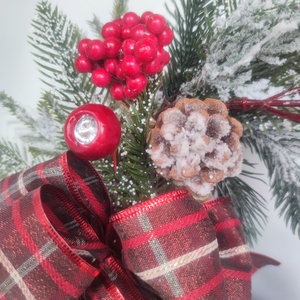 Téli ajtódísz - karácsony - adventi díszek - adventi ajtódísz - Meska.hu