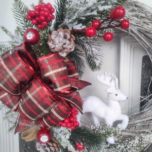 Téli ajtódísz - karácsony - adventi díszek - adventi ajtódísz - Meska.hu