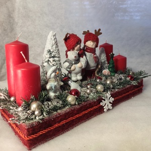 Extra méretű adventi asztaldísz - karácsony - adventi díszek - adventi asztaldísz - Meska.hu