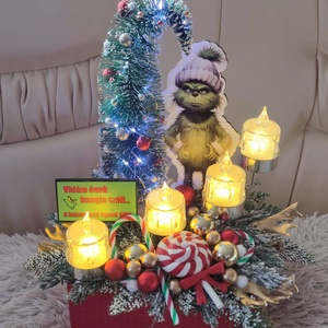 Grincs adventi asztaldísz  - karácsony - adventi díszek - adventi asztaldísz - Meska.hu