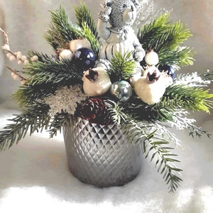Macis téli asztaldísz - karácsony - adventi díszek - adventi asztaldísz - Meska.hu