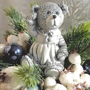 Macis téli asztaldísz - karácsony - adventi díszek - adventi asztaldísz - Meska.hu