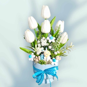 Csigás tavaszi asztaldísz - otthon & életmód - dekoráció - asztal és polc dekoráció - asztaldísz - Meska.hu