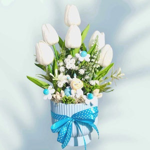 Csigás tavaszi asztaldísz - Meska.hu