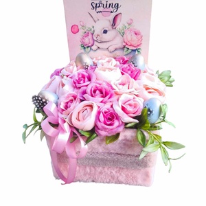 Nyuszis húsvéti virágbox - otthon & életmód - dekoráció - asztal és polc dekoráció - asztaldísz - Meska.hu