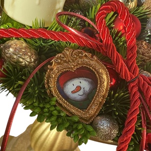 Nosztalgia karácsony-talpas adventi asztaldísz - karácsony - adventi díszek - adventi asztaldísz - Meska.hu