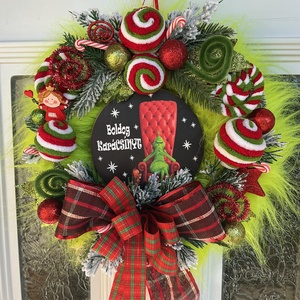 Boldog karácsínyt-Grincs ajtódísz - Meska.hu