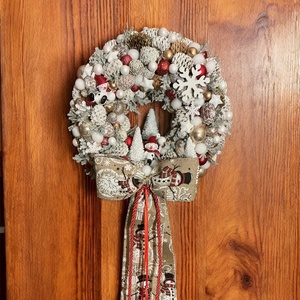 Let it snow-hóemberes ajtódísz - Meska.hu