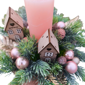 Adventi asztaldísz gyertyával - karácsony - adventi díszek - adventi asztaldísz - Meska.hu