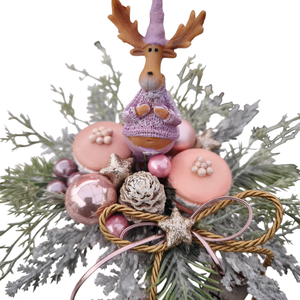 Pocakos szarvas asztaldísz - karácsony - adventi díszek - adventi asztaldísz - Meska.hu