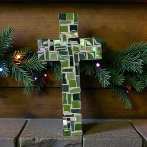 Mozaik kereszt, Otthon & Életmód, Vallás, Kereszt, Mozaik, MESKA