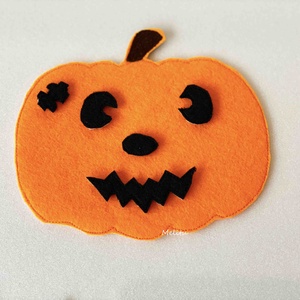 Vidám tökfej filcből  - otthon & életmód - dekoráció - halloween - halloweeni dekoráció - Meska.hu