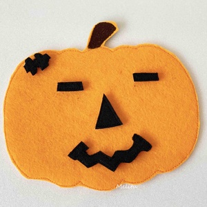 Vidám tökfej filcből  - otthon & életmód - dekoráció - halloween - halloweeni dekoráció - Meska.hu