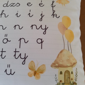 ABC mintás fejlesztő díszpárna tündéres - baba - mama - babaszoba dekoráció - gyerek díszpárna - Meska.hu
