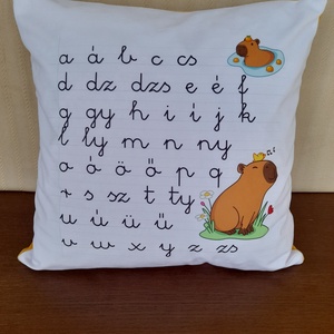 Kapibara ABC mintás fejlesztő díszpárna húzat - Meska.hu