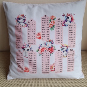 Szorzótáblás plüss díszpárna pónis  - Meska.hu