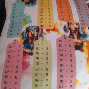 Szorzótáblás plüss díszpárna tacsis - baba - mama - babaszoba dekoráció - gyerek díszpárna - Meska.hu