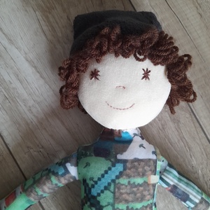 Textil fiú baba sapkás minecraft  - játék & sport - baba & babaház - játékbaba, babakellék - Meska.hu