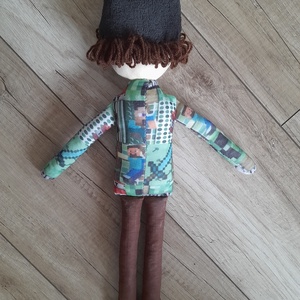Textil fiú baba sapkás minecraft  - játék & sport - baba & babaház - játékbaba, babakellék - Meska.hu