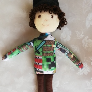 Textil fiú baba sapkás minecraft  - Meska.hu