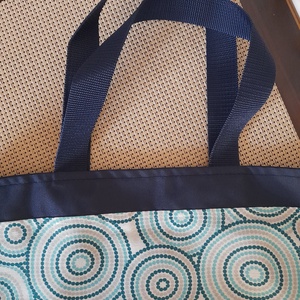 Kék körmintás bevásárló táska  - táska & tok - bevásárlás & shopper táska - shopper, textiltáska, szatyor - Meska.hu