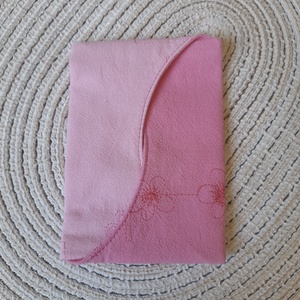 Textil papírzsebkendő tartó íves rózsaszín zero waste - táska & tok - pénztárca & más tok - zsebkendőtartó tok - Meska.hu