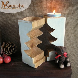 Téli fenyőfa karácsonyi mécsestartó szett -  - Meska.hu