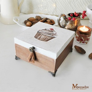 Csokis Muffin teás doboz - otthon & életmód - dekoráció - asztal és polc dekoráció - díszdoboz - Meska.hu