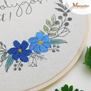 Mosolygós szép napot! - hímzett kép, ajtótábla - otthon & életmód - dekoráció - fali és függő dekoráció - falra akasztható dekor - Meska.hu