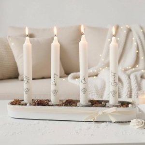 Adventi gyertyatartó termésekkel, Karácsony, Adventi díszek, Adventi asztaldísz, Decoupage, transzfer és szalvétatechnika, Mindenmás, MESKA