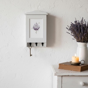 Kulcstartó szekrény, kulcsos szekrény, levendula, Otthon & Életmód, Dekoráció, Fali és függő dekoráció, Fali kulcstartó, Festett tárgyak, MESKA