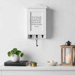 Kulcstartó szekrény, házi áldással, Otthon & Életmód, Dekoráció, Fali és függő dekoráció, Fali kulcstartó, Decoupage, transzfer és szalvétatechnika, Festett tárgyak, MESKA