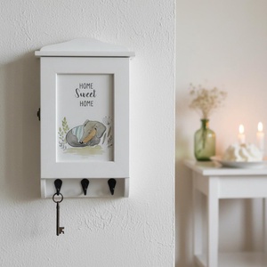 Tacsi Kulcstartó szekrény, kulcsos szekrény, egyedi felirattal is, Otthon & Életmód, Dekoráció, Fali és függő dekoráció, Fali kulcstartó, Festett tárgyak, MESKA