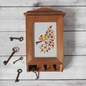 Kulcstartó szekrény, kulcsos szekrény, vörösbegy - otthon & életmód - dekoráció - fali és függő dekoráció - fali kulcstartó - Meska.hu