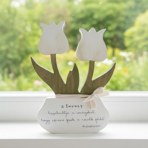 Kézműves tulipán dekoráció � személyre szabható - otthon & életmód - virágdekoráció - virágdíszek - asztali virágdísz - Meska.hu