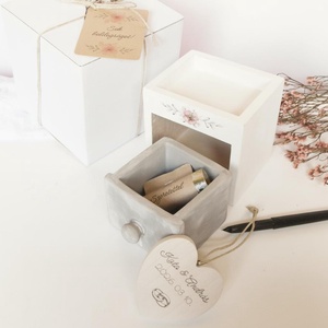 Fókós esküvői pénzátadó doboz szívvel - esküvő - emlék & ajándék - nászajándék - esküvői pénzátadó doboz - Meska.hu