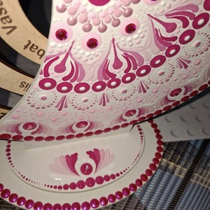 Öröknaptár 25cm rózsaszín mandala mintával fehér alapra - otthon & életmód - dekoráció - fali és függő dekoráció - falinaptár & öröknaptár - Meska.hu