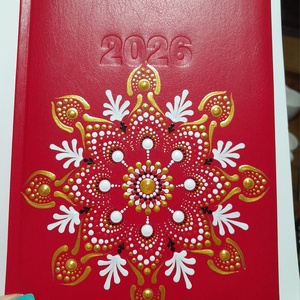 2026. évi mandalás határidőnapló HETI, Otthon & Életmód, Papír, írószer, Naptár & Tervező, Festett tárgyak, MESKA