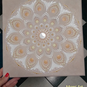 Belső fény virága - 30x30cm mandala, Otthon & Életmód, Dekoráció, Spiritualitás, Mandala, Festészet, MESKA