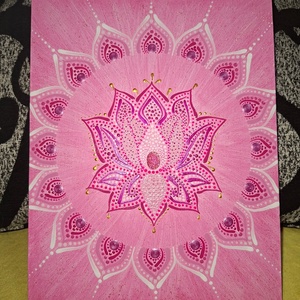 A Szív Fénye mandala 24x30 cm, Otthon & Életmód, Dekoráció, Spiritualitás, Mandala, Festészet, Festett tárgyak, MESKA