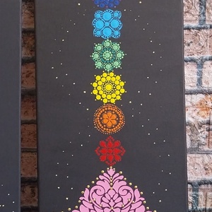 Lótusz csakra színsorral 2.  30x70 cm - Meska.hu