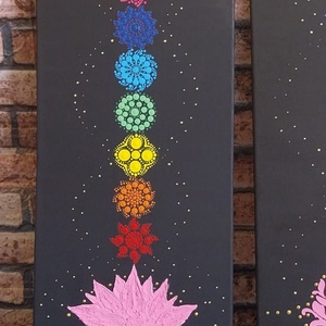 Lótusz csakra színsorral 1.  30x70 cm - Meska.hu
