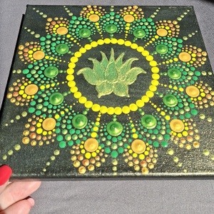 Egészség mandala 20x20 cm - otthon & életmód - dekoráció - spiritualitás - mandala - Meska.hu